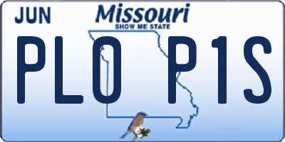 MO license plate PL0P1S
