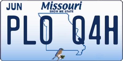 MO license plate PL0Q4H