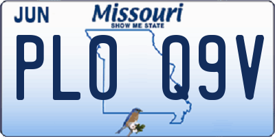 MO license plate PL0Q9V
