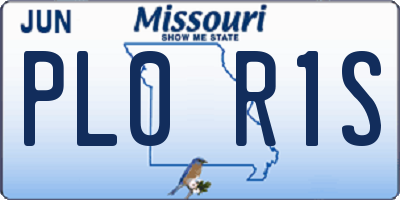 MO license plate PL0R1S
