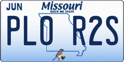 MO license plate PL0R2S
