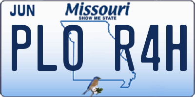 MO license plate PL0R4H
