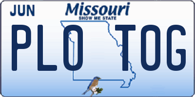 MO license plate PL0T0G