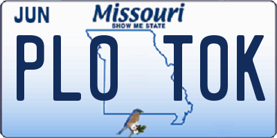 MO license plate PL0T0K