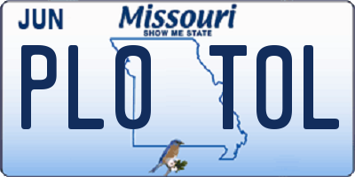 MO license plate PL0T0L