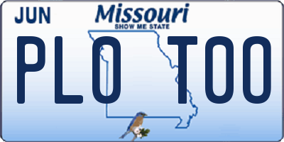 MO license plate PL0T0O