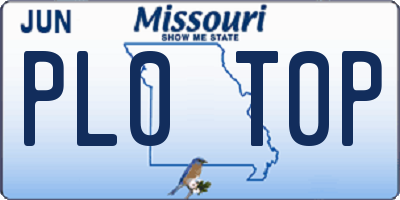 MO license plate PL0T0P