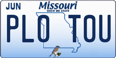MO license plate PL0T0U