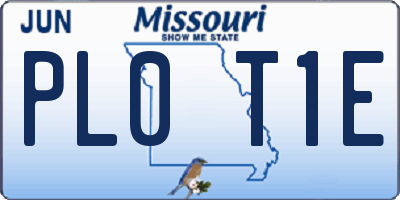 MO license plate PL0T1E