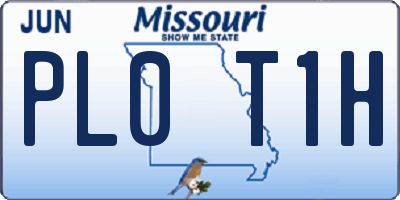 MO license plate PL0T1H