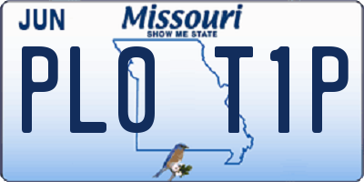 MO license plate PL0T1P