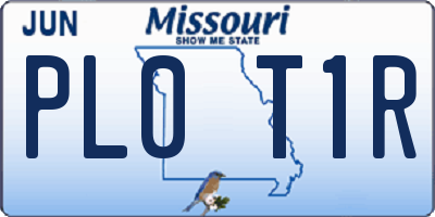MO license plate PL0T1R