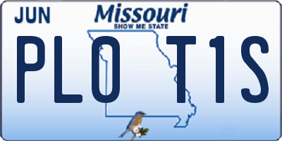 MO license plate PL0T1S