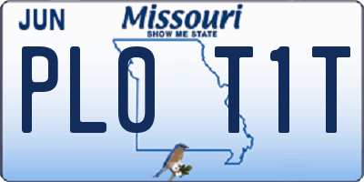 MO license plate PL0T1T