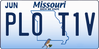 MO license plate PL0T1V