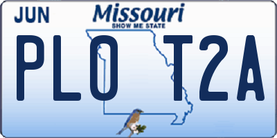 MO license plate PL0T2A
