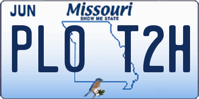 MO license plate PL0T2H