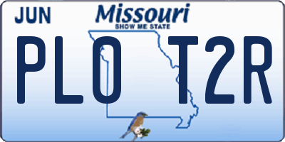 MO license plate PL0T2R