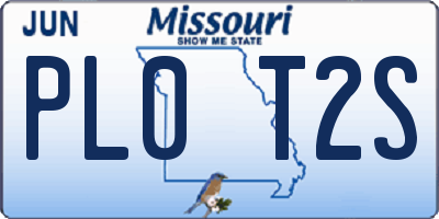 MO license plate PL0T2S