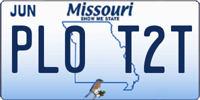 MO license plate PL0T2T