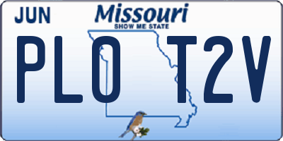 MO license plate PL0T2V
