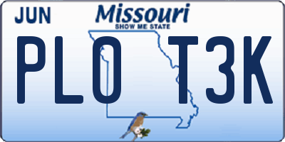 MO license plate PL0T3K