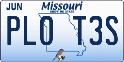 MO license plate PL0T3S