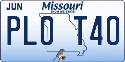 MO license plate PL0T4O