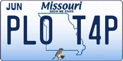 MO license plate PL0T4P