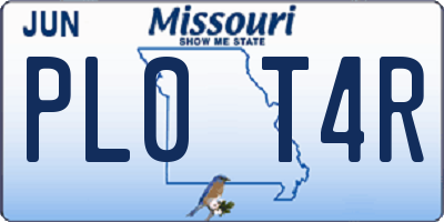 MO license plate PL0T4R