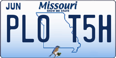 MO license plate PL0T5H