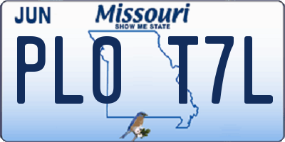 MO license plate PL0T7L