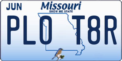 MO license plate PL0T8R