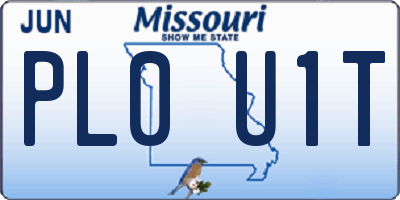 MO license plate PL0U1T