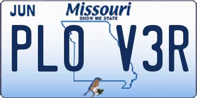MO license plate PL0V3R