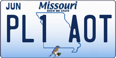 MO license plate PL1A0T