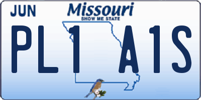 MO license plate PL1A1S