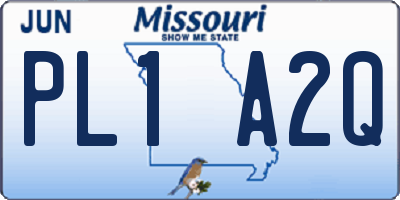 MO license plate PL1A2Q