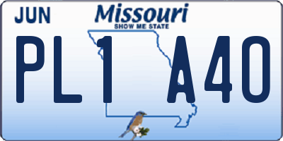 MO license plate PL1A4O
