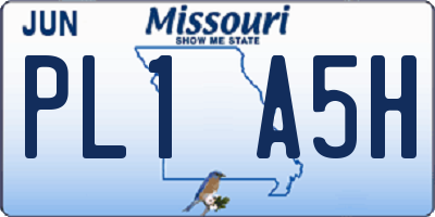 MO license plate PL1A5H