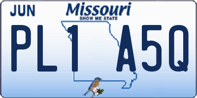 MO license plate PL1A5Q
