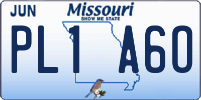 MO license plate PL1A6O