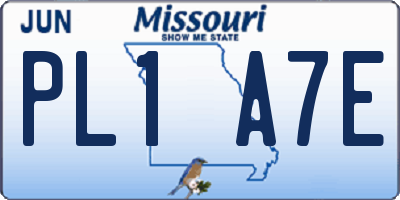 MO license plate PL1A7E