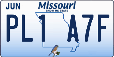 MO license plate PL1A7F