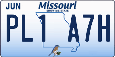 MO license plate PL1A7H