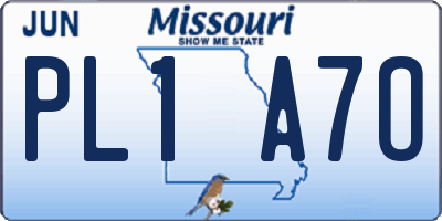 MO license plate PL1A7O