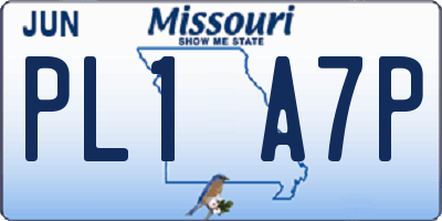 MO license plate PL1A7P