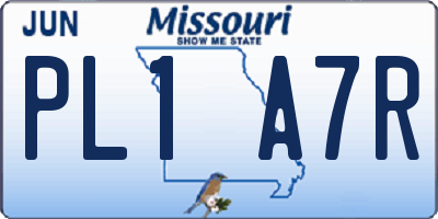 MO license plate PL1A7R