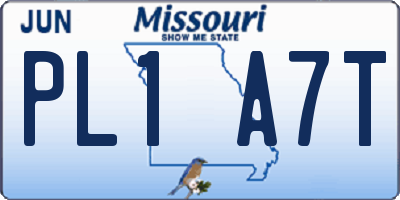 MO license plate PL1A7T