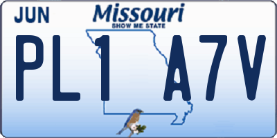 MO license plate PL1A7V